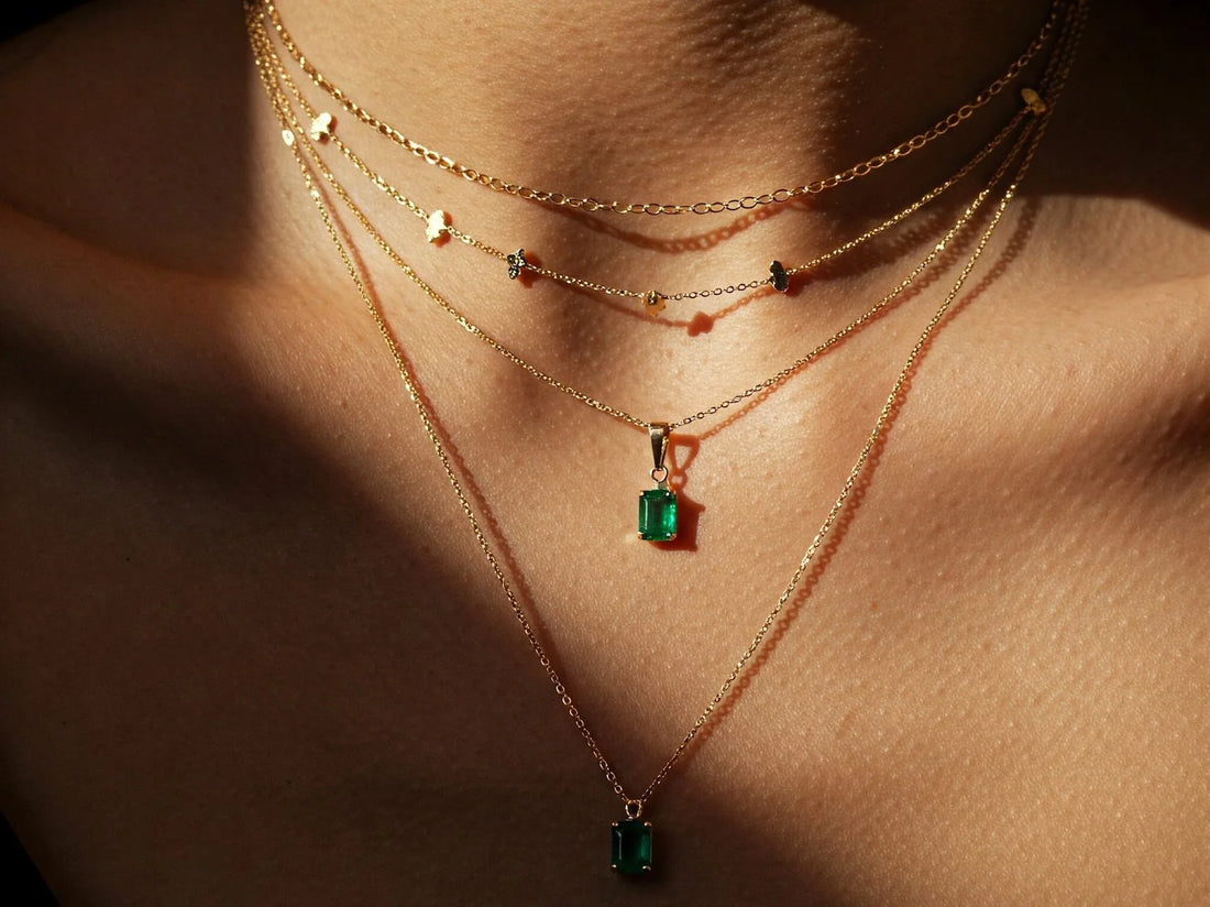 four layer gold necklaces