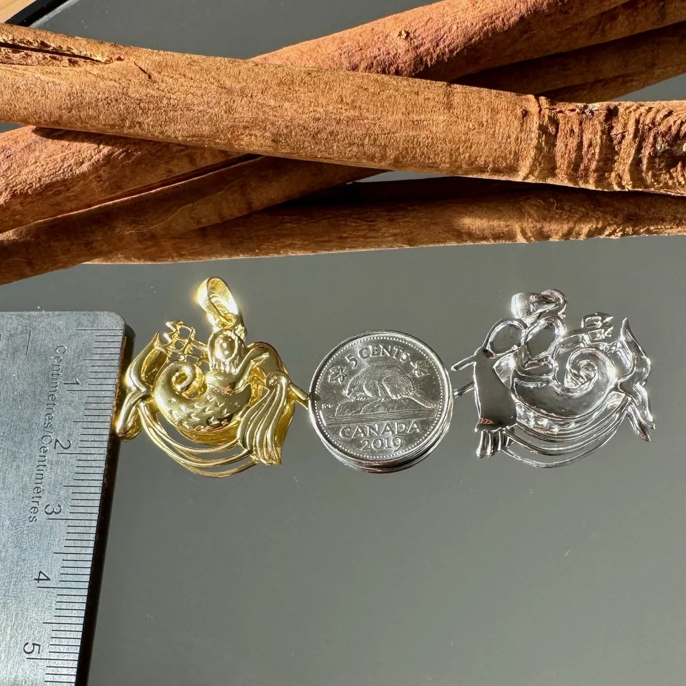Gold and silver mermaid pendant necklaces, perfect for women seeking unique, whimsical jewelry for everyday wear.