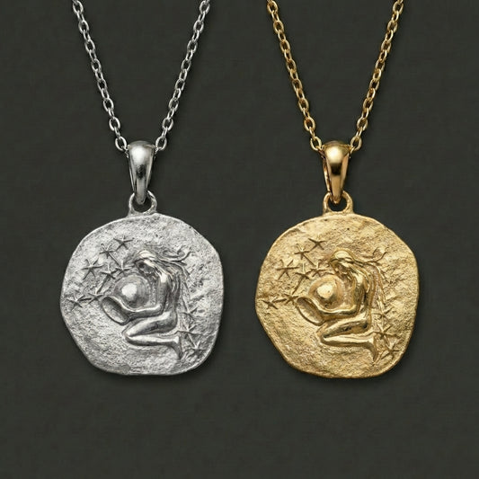Stellar Signs Aquarius Necklace - Silver Zodiac Pendant