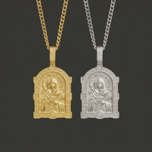 925 Sterling Silver Virgin Mary Necklace – Gold Plated & Silver Options