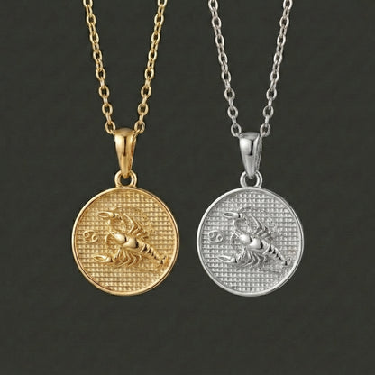 Zodiac Cosmos Cancer Necklace - Silver Zodiac Pendant