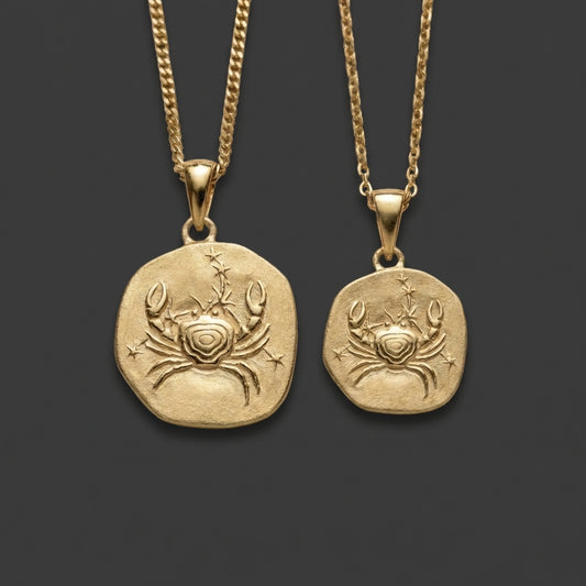 Stellar Signs Cancer Necklace - Solid Gold Zodiac Pendant