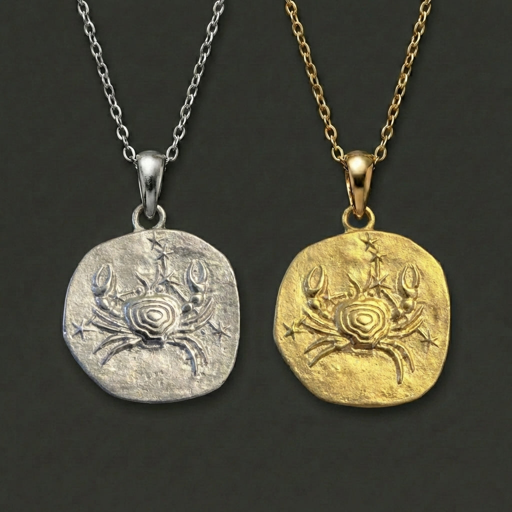 Stellar Signs Cancer Necklace - Silver Zodiac Pendant