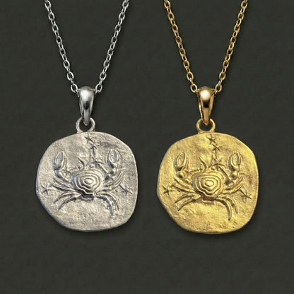 Stellar Signs Cancer Necklace - Silver Zodiac Pendant