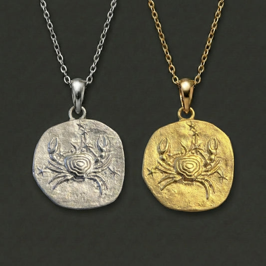 Stellar Signs Cancer Necklace - Silver Zodiac Pendant