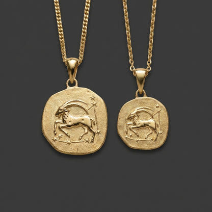 Stellar Signs Capricorn Necklace - Solid Gold Zodiac Pendant