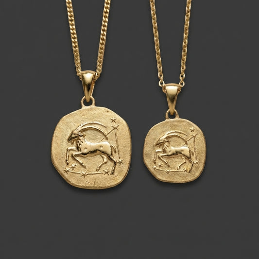 Stellar Signs Capricorn Necklace - Solid Gold Zodiac Pendant