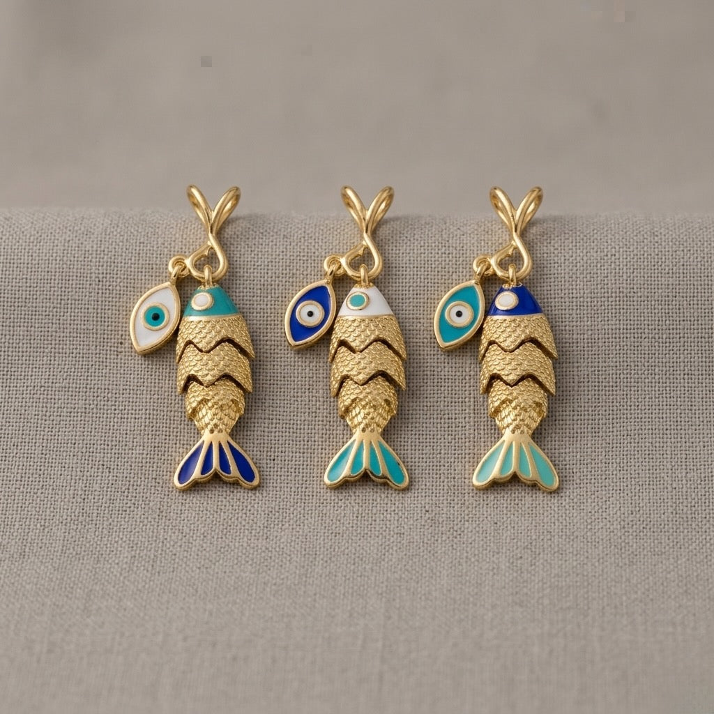 Nazar Evil Eye Necklace- Large - Gold-Plated or Silver