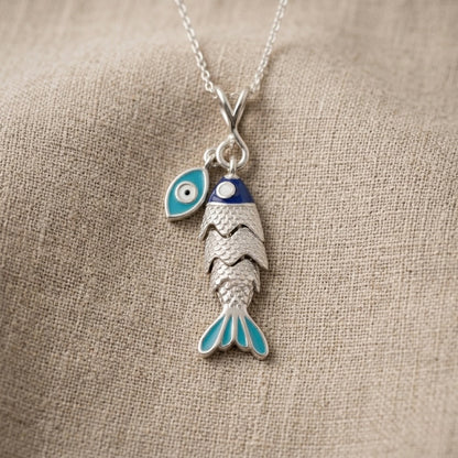 Nazar Evil Eye Necklace- Large - Gold-Plated or Silver