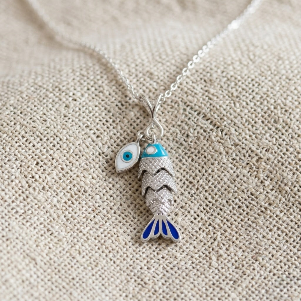 Nazar Evil Eye Necklace- Large - Gold-Plated or Silver