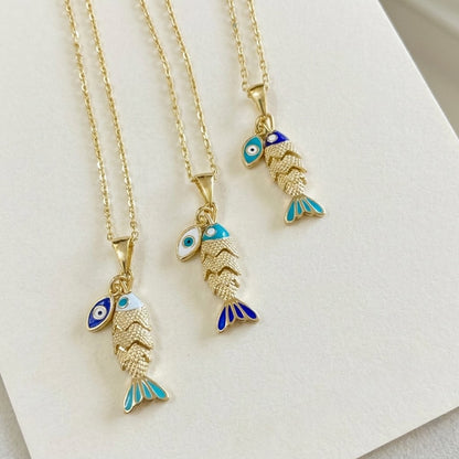 Nazar Evil Eye Necklace- Medium - Gold-Plated or Silver