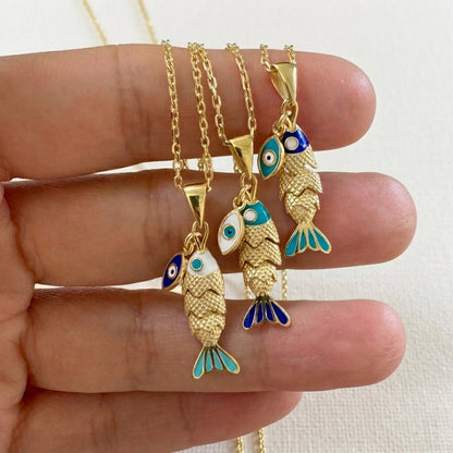Nazar Evil Eye Necklace- Medium - Gold-Plated or Silver