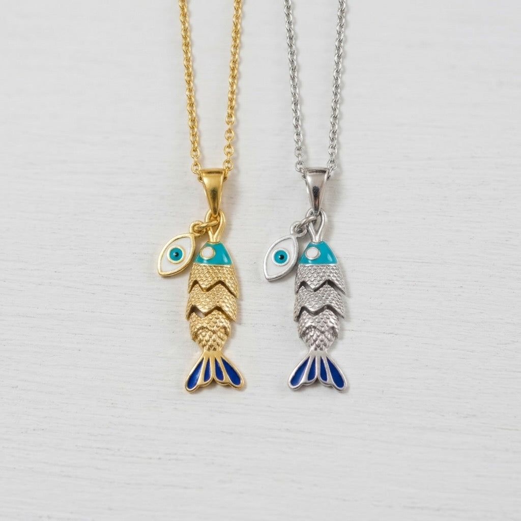 Nazar Evil Eye Necklace- Medium - Gold-Plated or Silver
