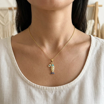 Nazar Evil Eye Necklace- Medium - Gold-Plated or Silver