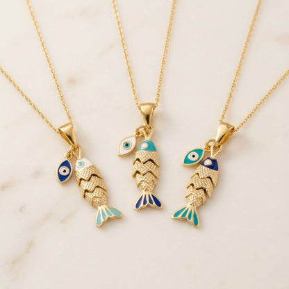 Nazar Evil Eye Necklace- Small - Gold-Plated or Silver