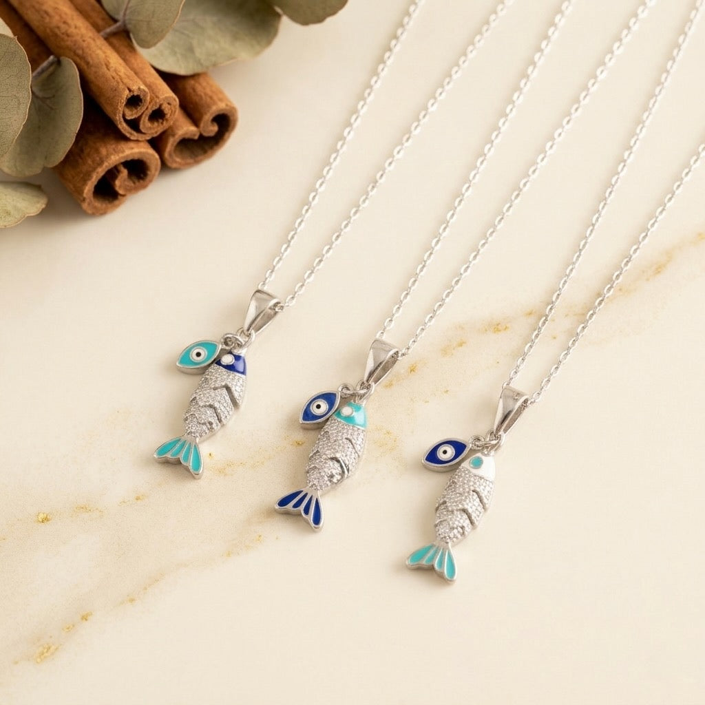 Nazar Evil Eye Necklace- Small - Gold-Plated or Silver
