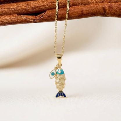 Nazar Evil Eye Necklace- Small - Gold-Plated or Silver