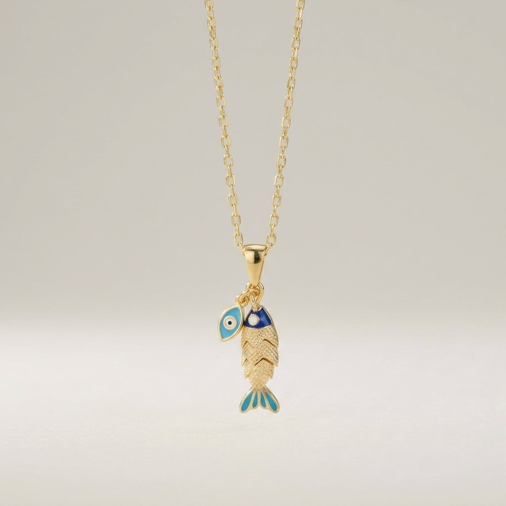 Nazar Evil Eye Necklace- Small - Gold-Plated or Silver