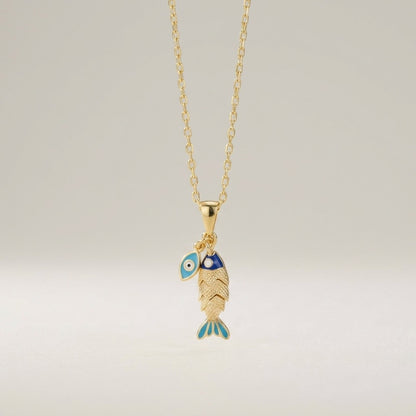 Nazar Evil Eye Necklace- Small - Gold-Plated or Silver
