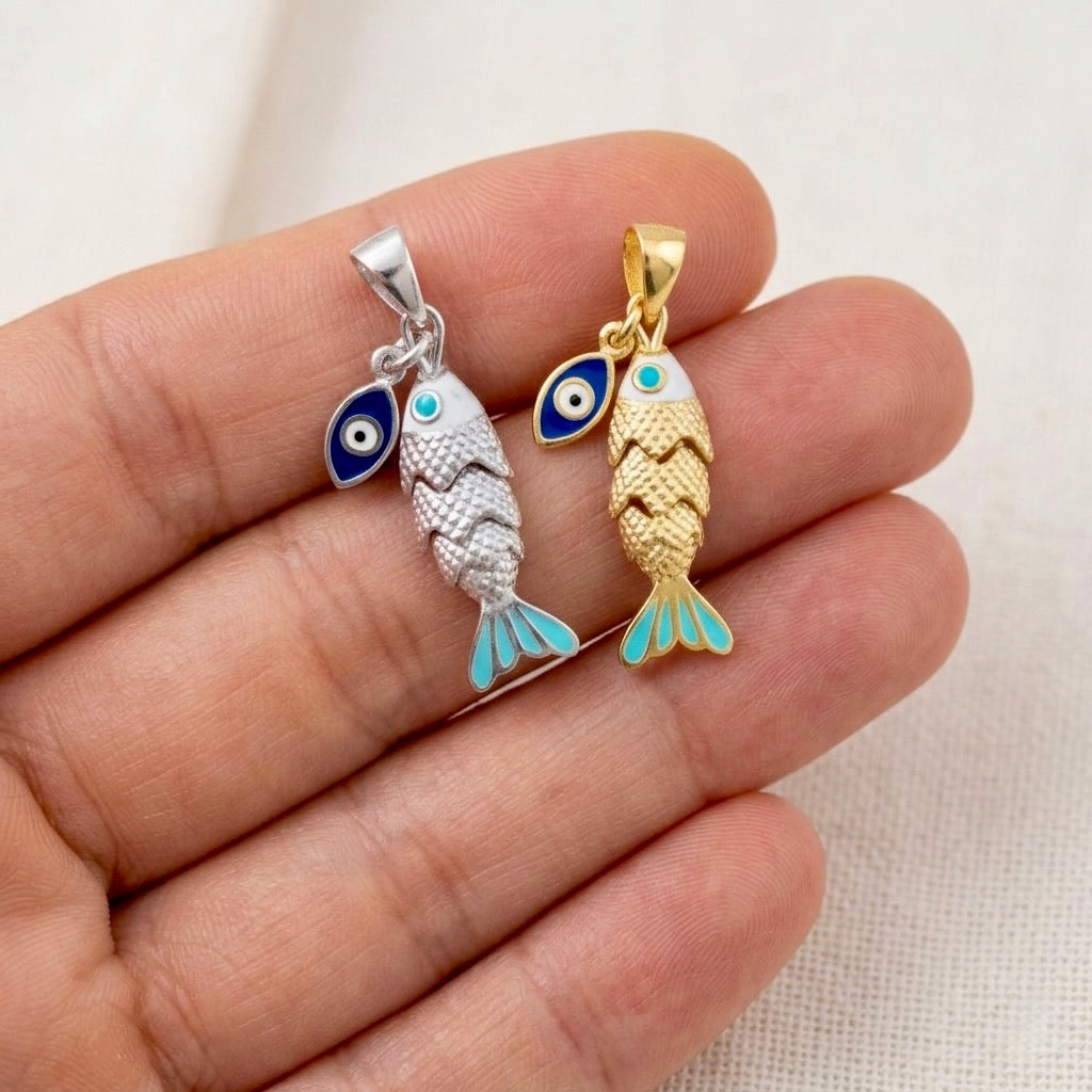 Nazar Evil Eye Necklace- Small - Gold-Plated or Silver