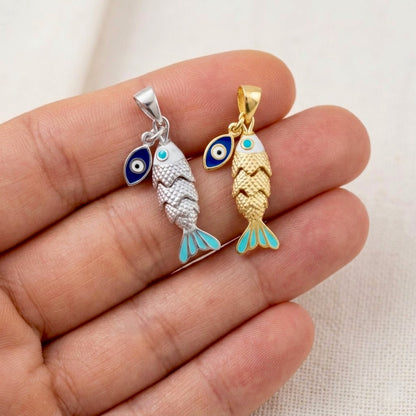 Nazar Evil Eye Necklace- Small - Gold-Plated or Silver