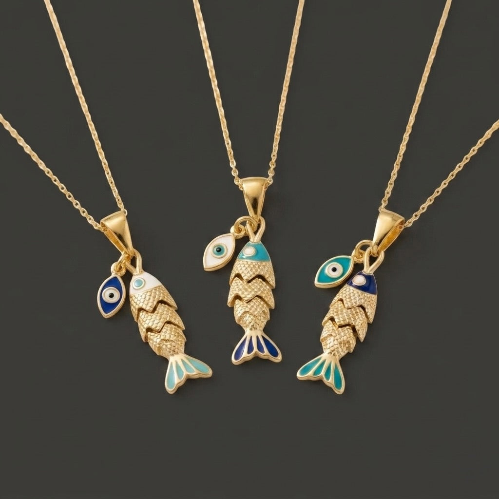 Nazar Evil Eye Necklace- Small - Gold-Plated or Silver