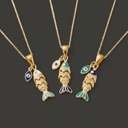 Nazar Evil Eye Necklace- Small - Gold-Plated or Silver