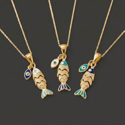Nazar Evil Eye Necklace- Small - Gold-Plated or Silver