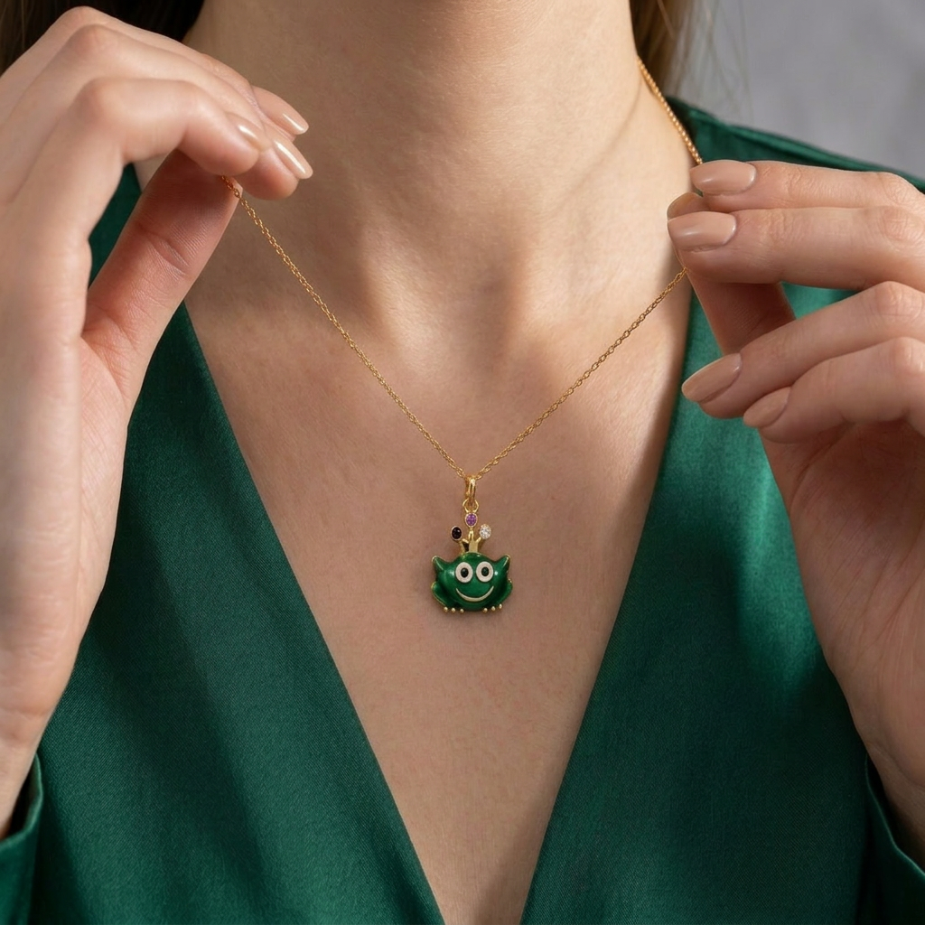 Frog Prince Pendant – Gold Plated Sterling Silver
