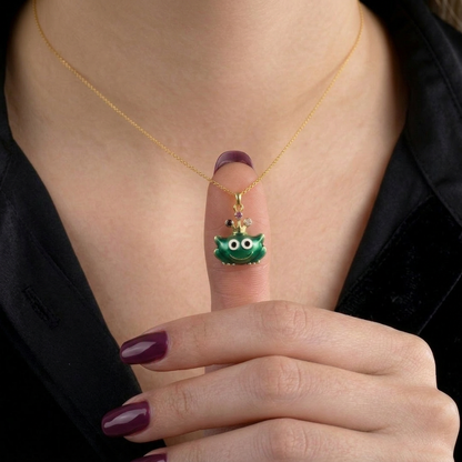 Frog Prince Pendant – Gold Plated Sterling Silver