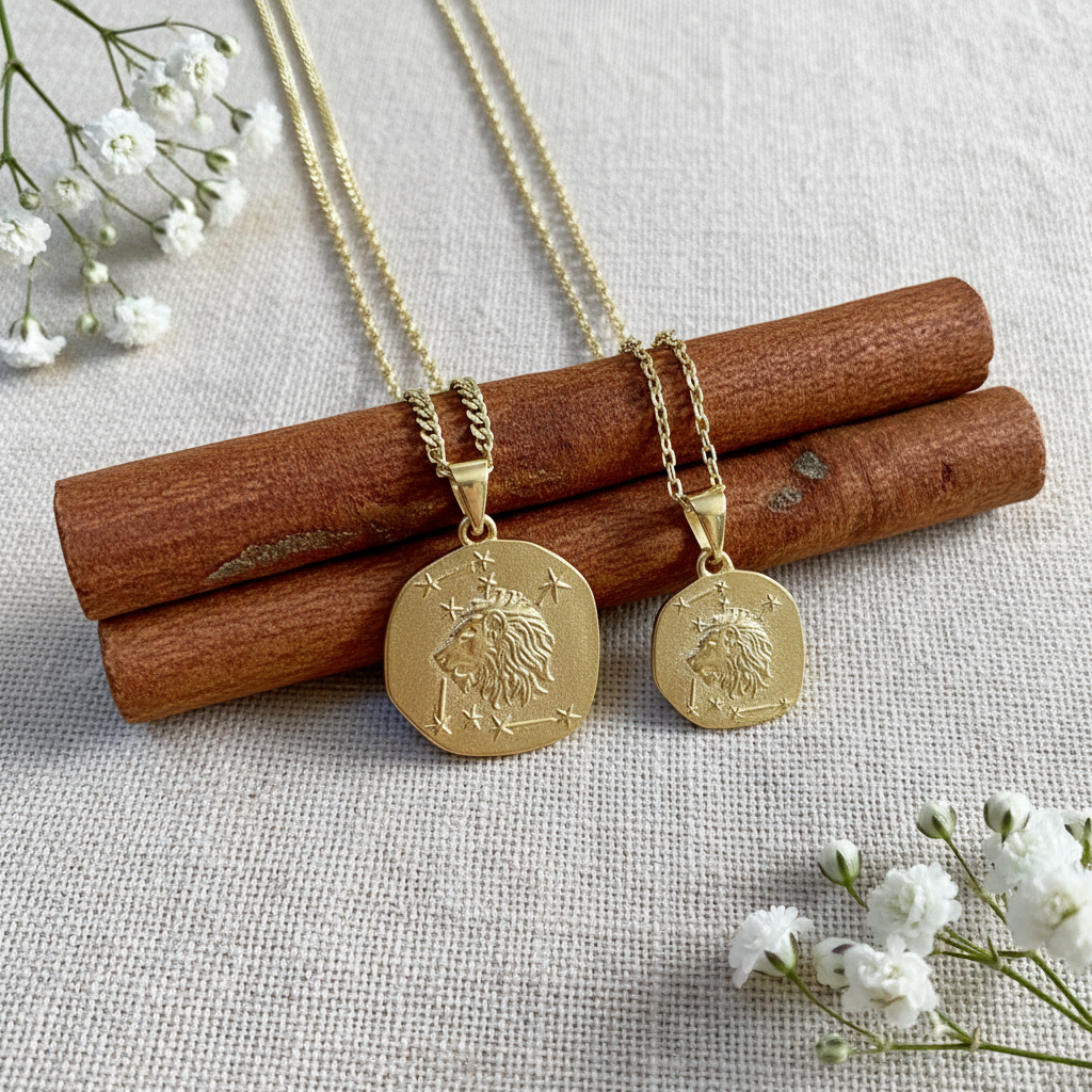Stellar Signs Leo Necklace - Solid Gold Zodiac Pendant