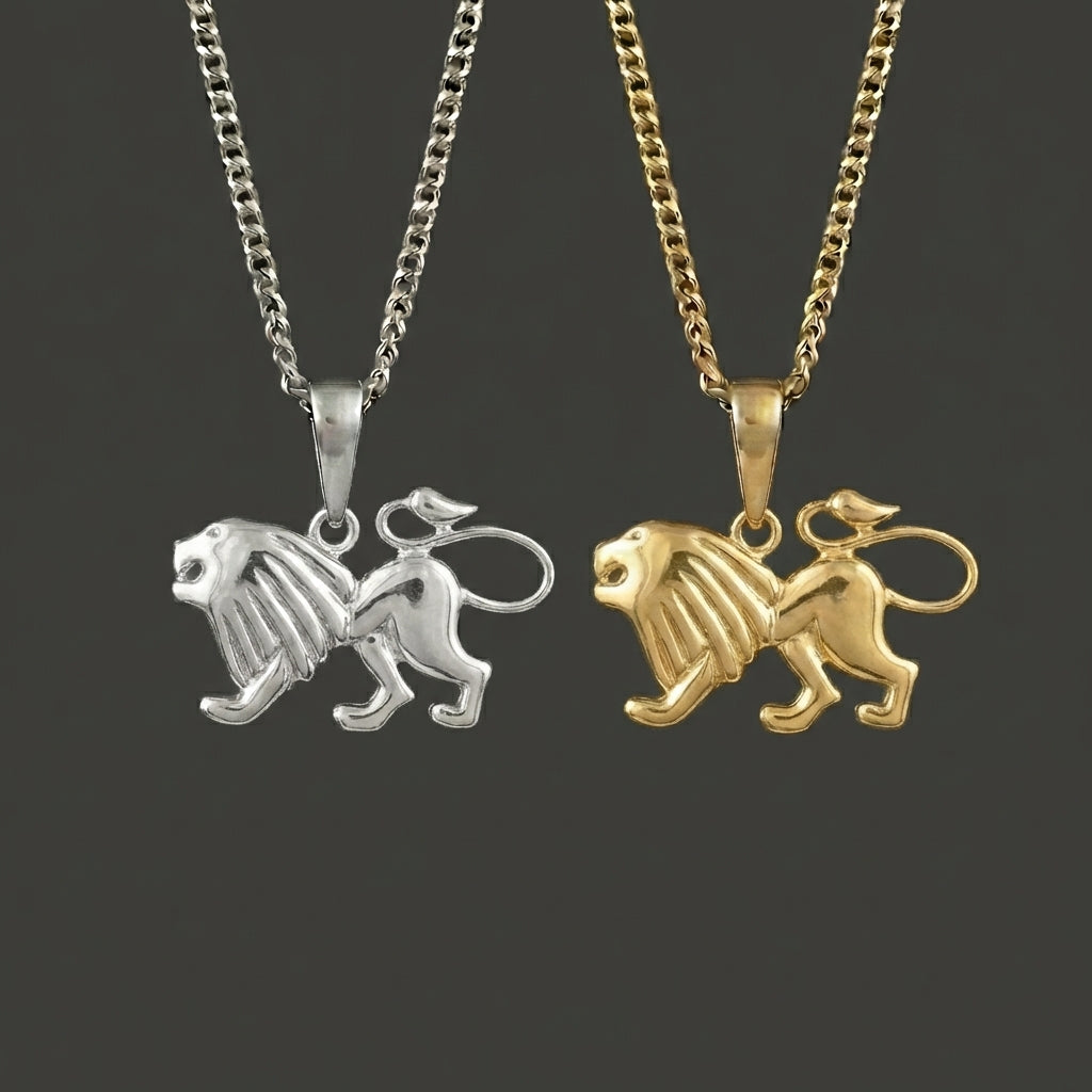 Zodiac Silhouette Leo Necklace - Silver Zodiac Pendant