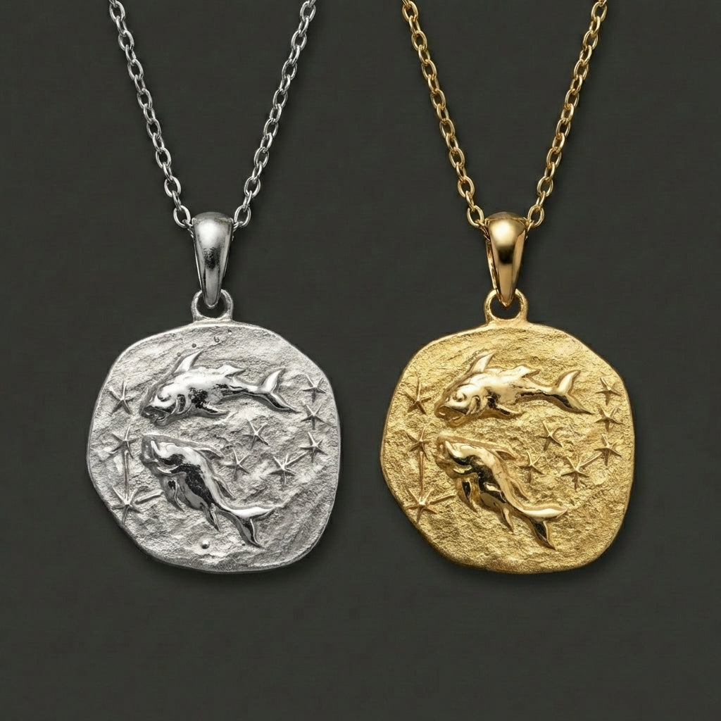 Stellar Signs Pisces Necklace - Silver Zodiac Pendant
