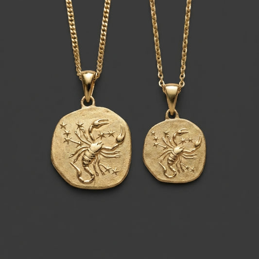 Stellar Signs Scorpio Necklace - Solid Gold Zodiac Pendant