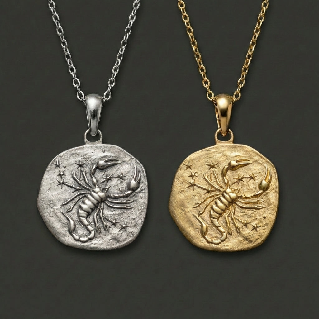 Stellar Signs Scorpio Necklace - Silver Zodiac Pendant