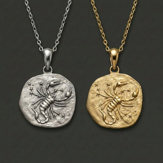 Stellar Signs Scorpio Necklace - Silver Zodiac Pendant