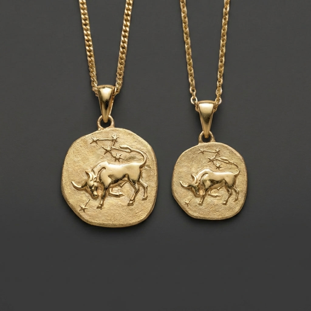 Stellar Signs Taurus Necklace - Solid Gold Zodiac Pendant