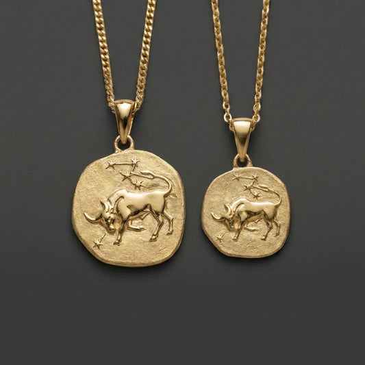 Stellar Signs Taurus Necklace - Solid Gold Zodiac Pendant