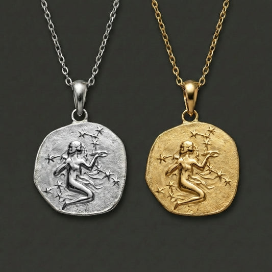 Stellar Signs Virgo Necklace - Silver Zodiac Pendant
