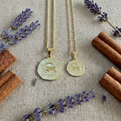 Stellar Signs Capricorn Necklace - Solid Gold Zodiac Pendant