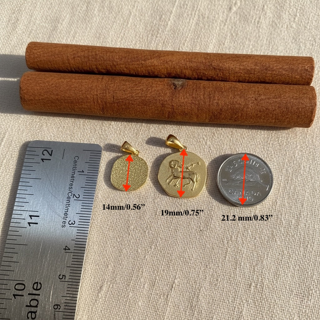 Stellar Signs Aries Necklace - Solid Gold Zodiac Pendant