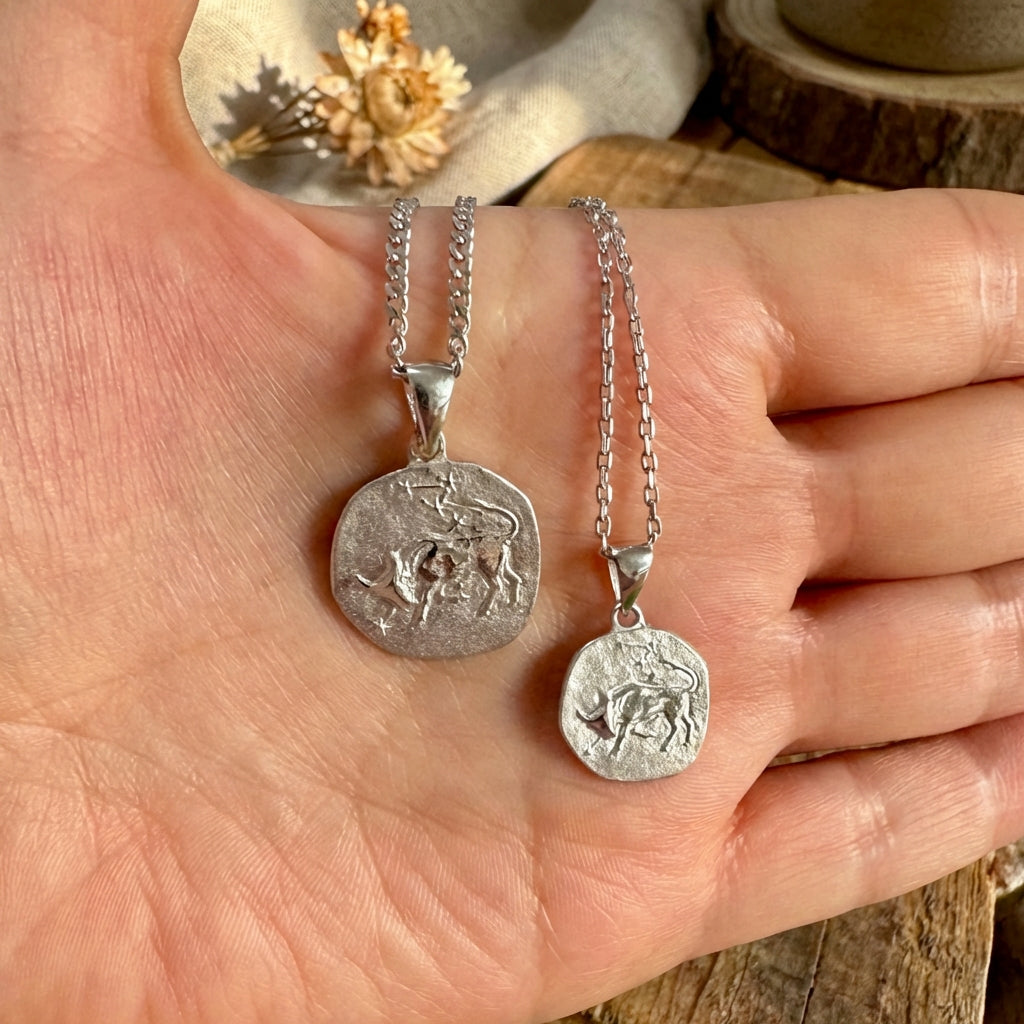 Stellar Signs Taurus Necklace - Solid Gold Zodiac Pendant