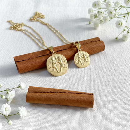 Stellar Signs Gemini Necklace - Solid Gold Zodiac Pendant