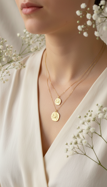 Stellar Signs Cancer Necklace - Solid Gold Zodiac Pendant