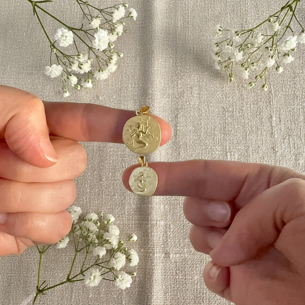 Stellar Signs Virgo Necklace - Solid Gold Zodiac Pendant