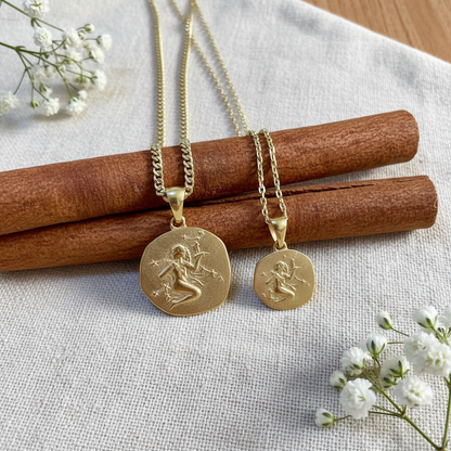 Stellar Signs Virgo Necklace - Solid Gold Zodiac Pendant