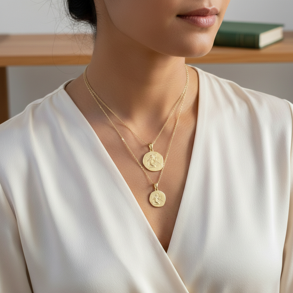 Stellar Signs Virgo Necklace - Solid Gold Zodiac Pendant