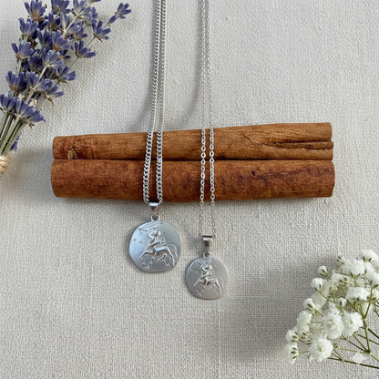 Stellar Signs Sagittarius Necklace - Solid Gold Zodiac Pendant