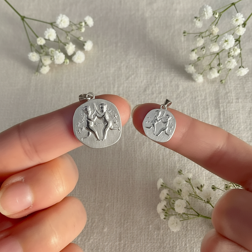 Stellar Signs Gemini Necklace - Solid Gold Zodiac Pendant