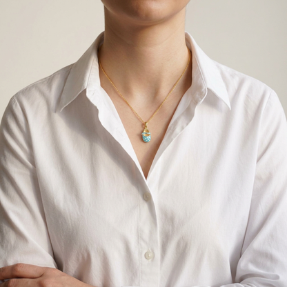 Aqua Elegance Charm - Silver